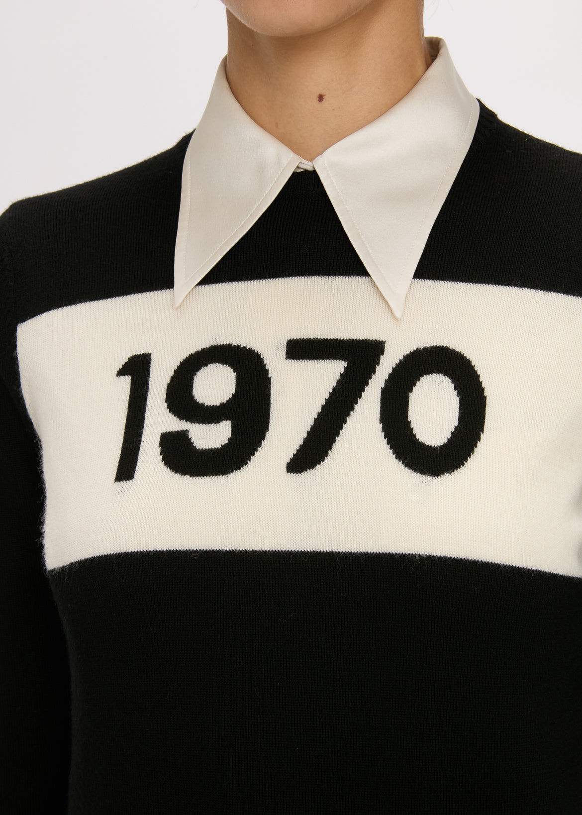 BELLA FREUD / ベラ フルード | Deuxieme Classe取扱い 1970 ウールニット | L | ブラック | レディース 1970 Jumper in Black | Bella Freud – Bella Freud US