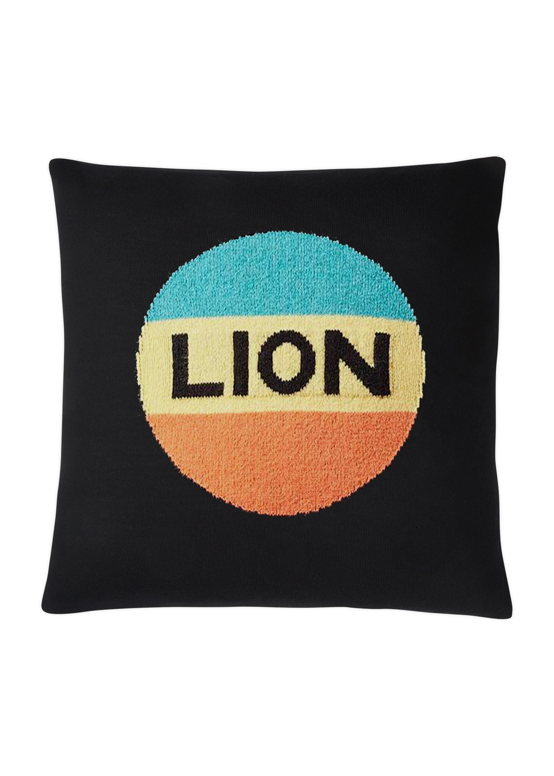 Lion Cushion in Black Bella Freud Bella Freud US