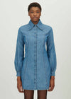 Chambray Mini Shirt Dress