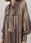 Liquid Lame Iman Long Dress
