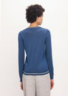 Embroidered Dog V-Neck Jumper
