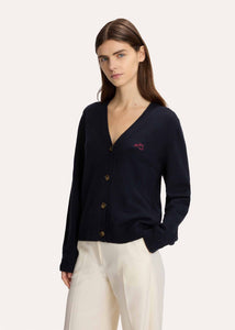 Lucian Dog Embroidered Merino Cardigan
