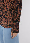 Leopard Roll Neck Jumper