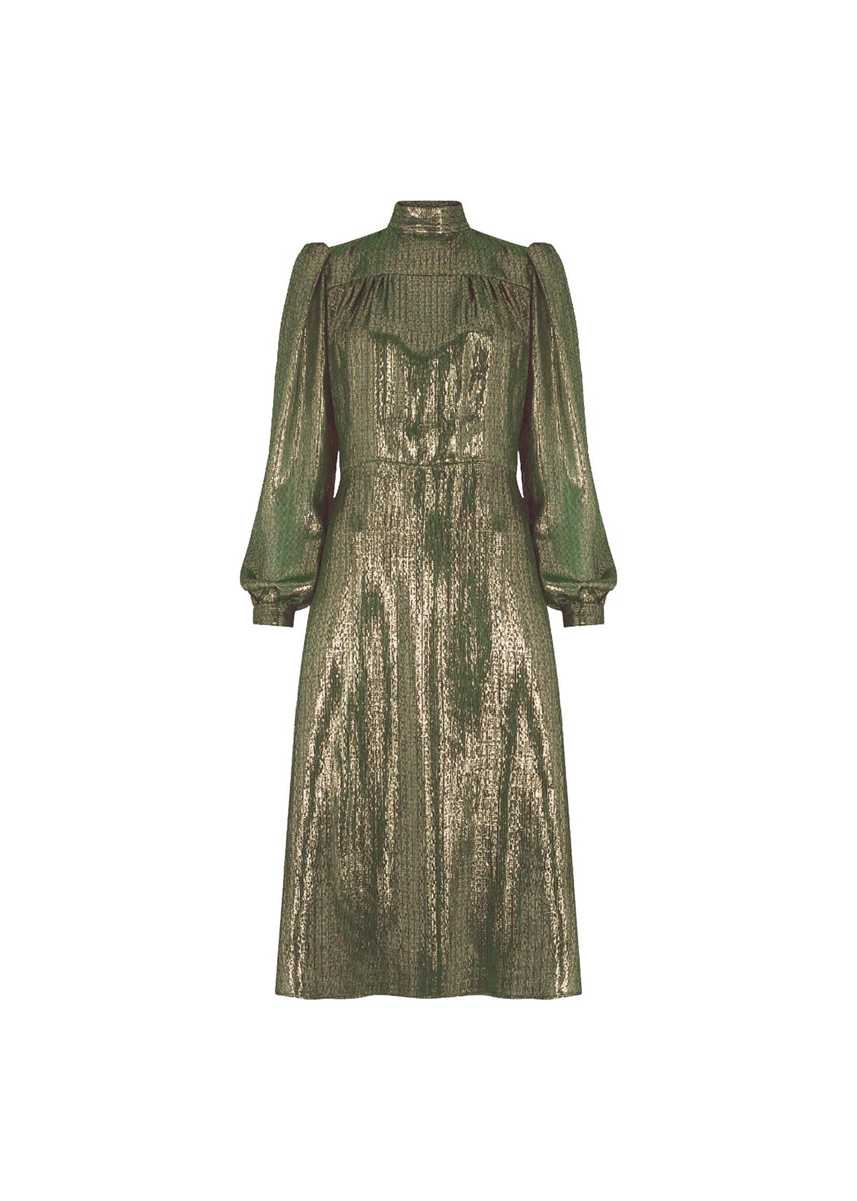 Liquid Lamé Anjelica Midi Dress