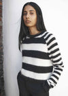 Cropped Stripey Mohair Jumper