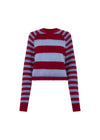 Cropped Stripey Mohair Jumper