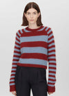Cropped Stripey Mohair Jumper