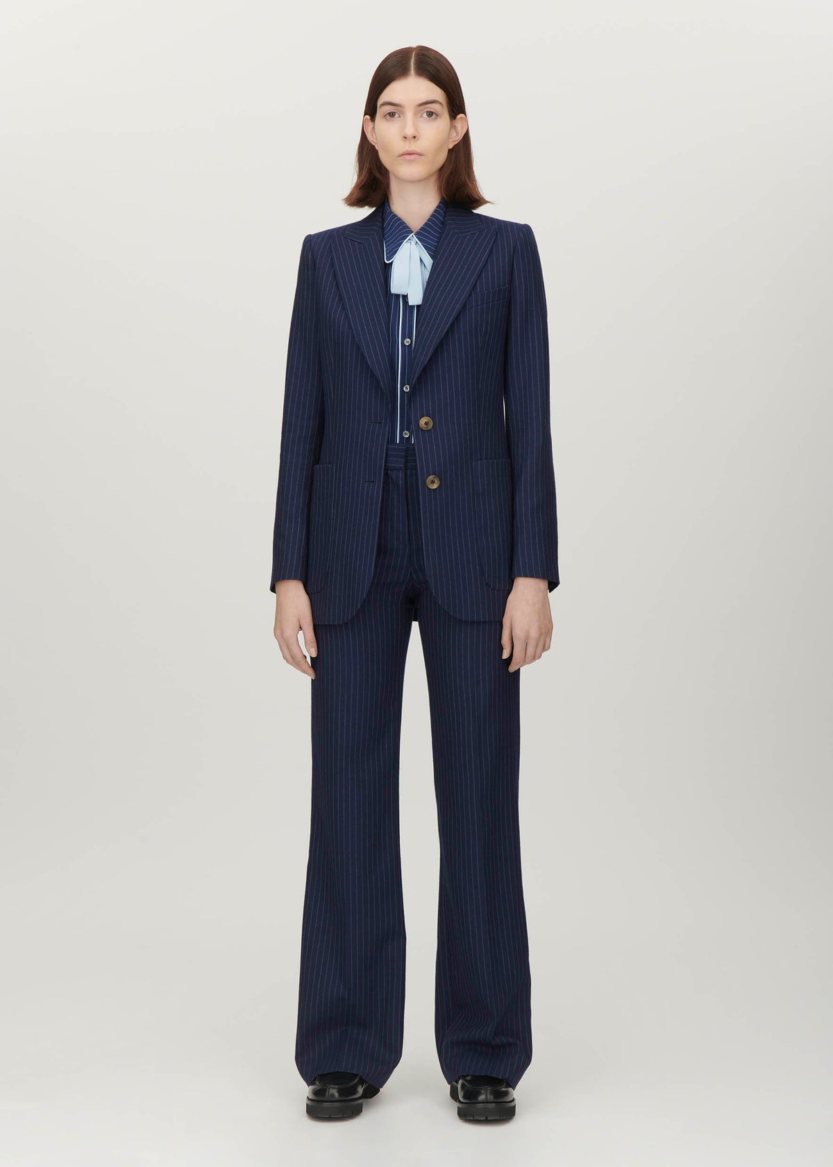 Pinstripe Slim Kim Trousers