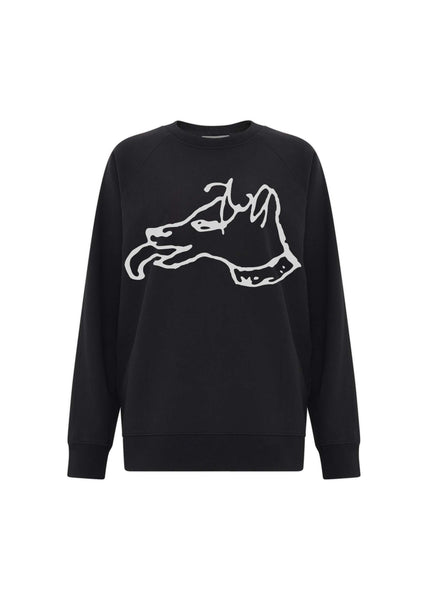 Big Dog Sweatshirt in Black | Bella Freud – Bella Freud US